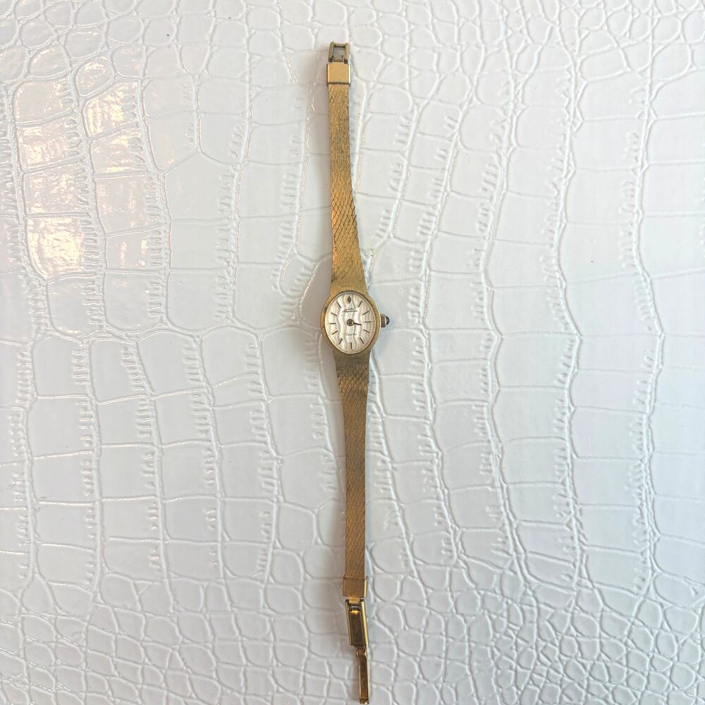 Jules Jurgensen Vintage Gold Tone Small Ladies Dainty Watch Germany AS IS